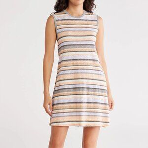 ATM Stripe Slub Jersey Tank Dress
